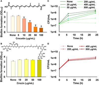 Antibiofilm activity of carotenoid crocetin against Staphylococcal strains